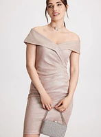 Metallic Off-the-Shoulder Dress