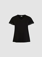 Lace Trim T-Shirt