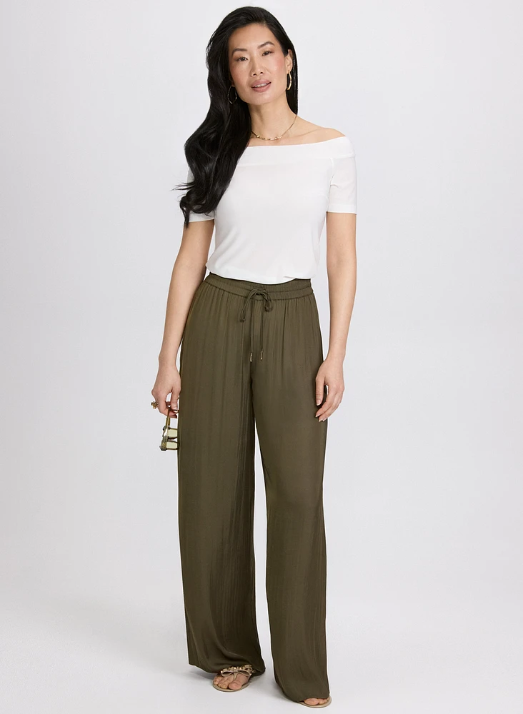Olivia Satin Wide-Leg Pants