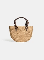 Straw Half-Moon Bag