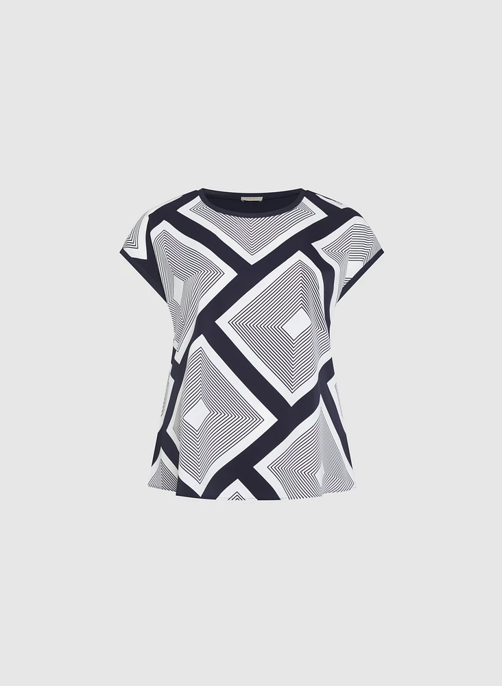 Geometric Print Top