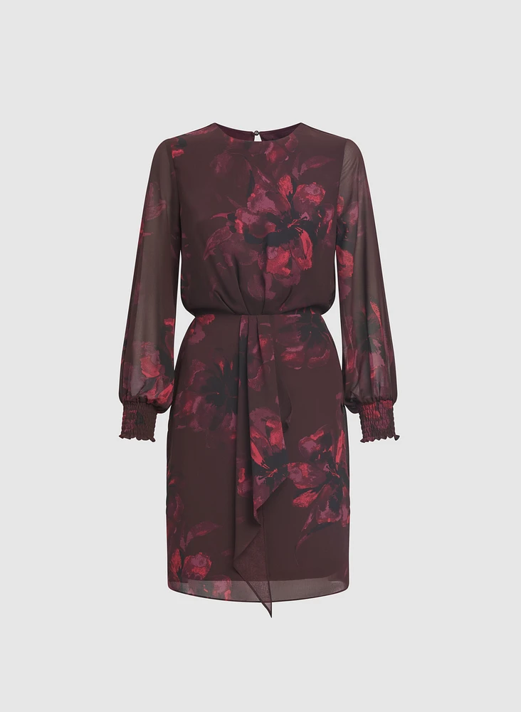 Floral Flounce Front Dress