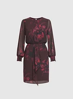 Floral Flounce Front Dress