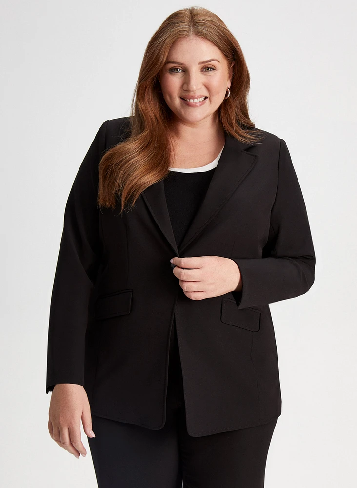 Notched Collar Blazer