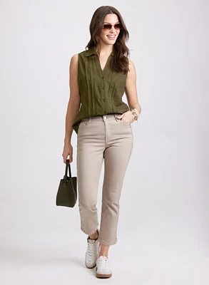 Sleeveless Linen Blouse