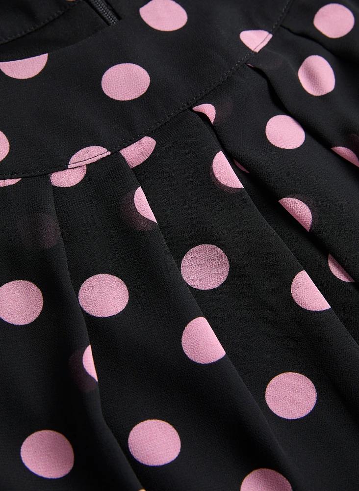 Polka Dot Print Dress