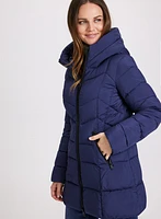 Manteau bouffant en matières recyclées