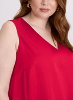Blouse sans manches en satin