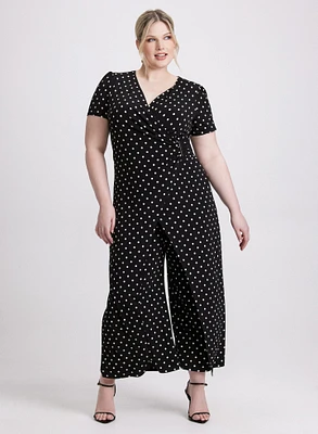 Joseph Ribkoff - Wrap-Over Polka Dot Jumpsuit