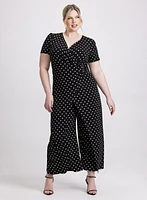 Joseph Ribkoff - Wrap-Over Polka Dot Jumpsuit