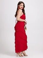 Ruffled Halter Dress