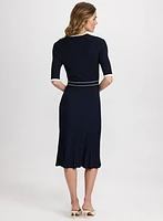 Knit V-Neck Dress