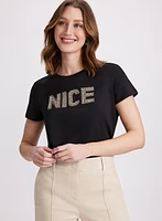 T-shirt à imprimé texte