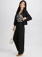Pull-On Wide-Leg Pants