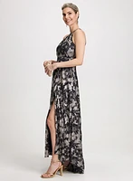 Foil Floral Dress