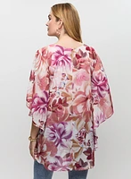 Blouse fleurie à manches évasées