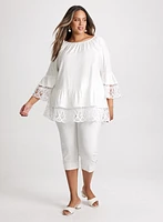 Blouse à volant et broderies décoratives