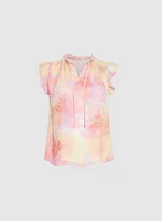 Frilled Floral Blouse