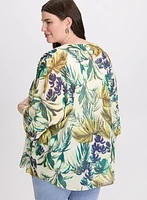 Veste en chiffon à motif tropical