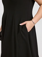 Scuba Crepe A-Line Dress
