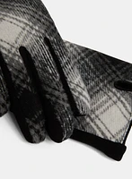 Gants en tricot carreauté