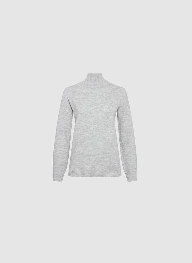 Pull en tricot à col montant
