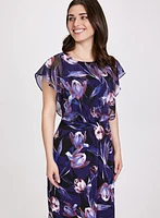 Floral Flutter Sleeve Dress