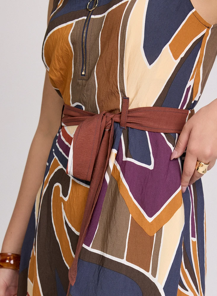 Robe à motif abstrait