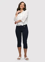 Straight Leg Pull-On Capris