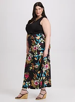 Jupe florale en jersey
