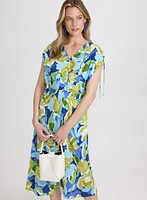 Robe midi à motif floral