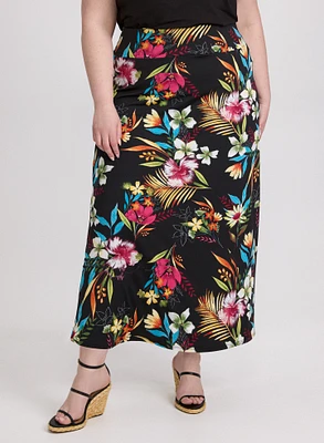 Jupe florale en jersey