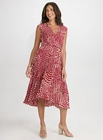Polka Dot Plissé Dress
