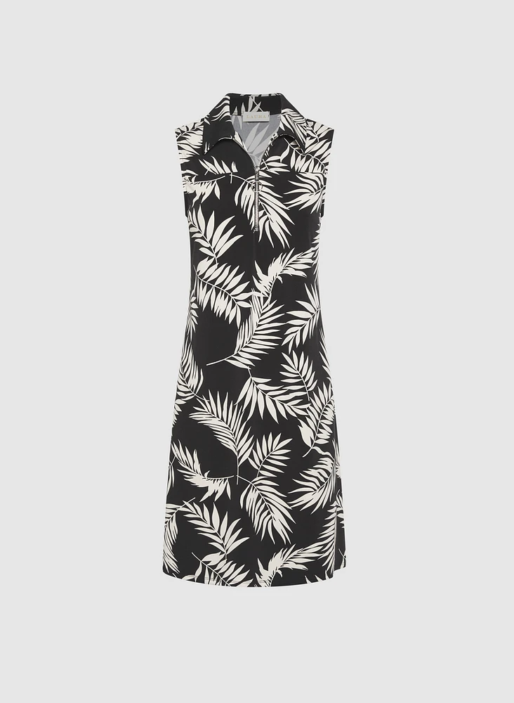 Robe à motif feuilles de palmier