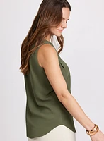 Sleeveless Pocket Blouse