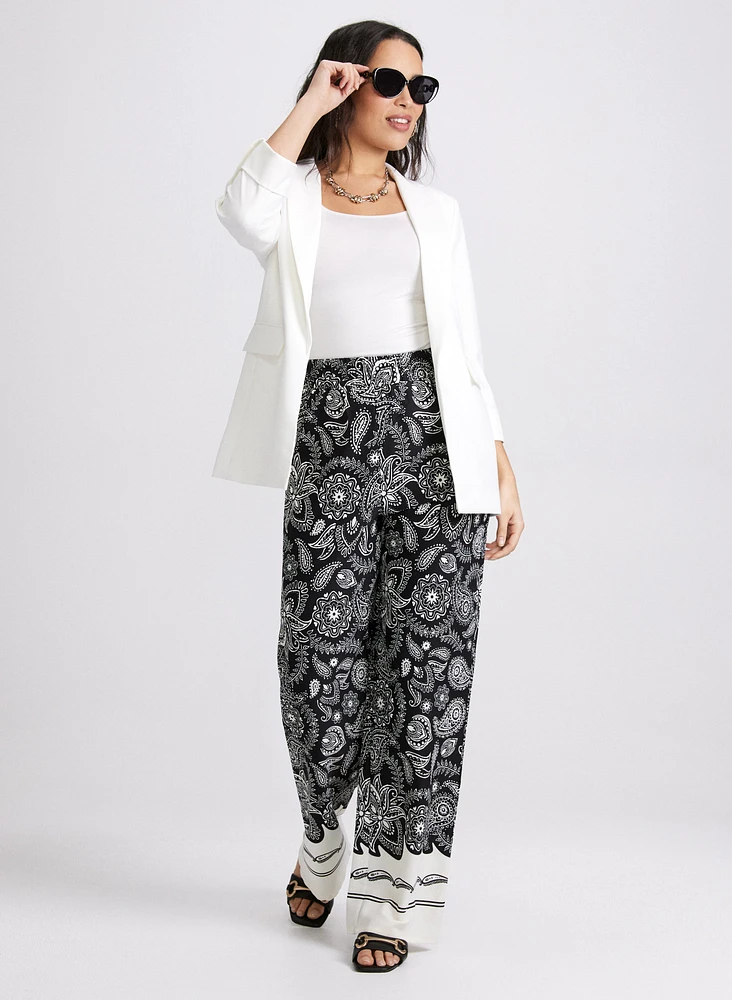 Open Front Blazer & Olivia Paisley Pants