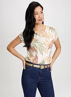 T-shirt à motif tropical