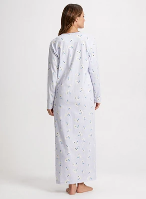 Long Floral Night Gown