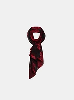 Foulard floral en jacquard