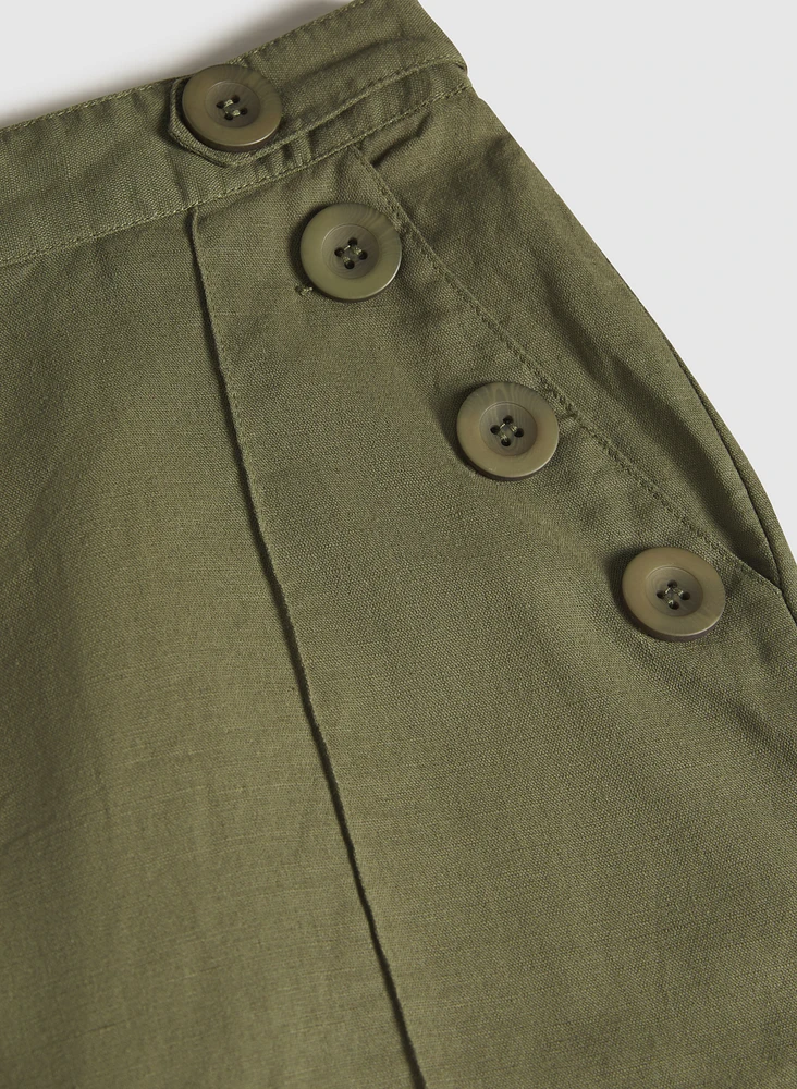 Linen-Blend Bermuda Shorts