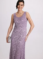 Glitter Lace Dress & Jacket Set