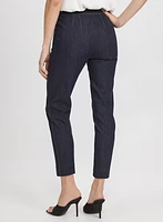 Pantalon Emma en denim à jambe étroite