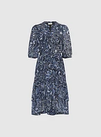 Tiered Paisley Dress