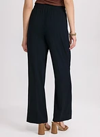 Pull-On Wide-Leg Pants