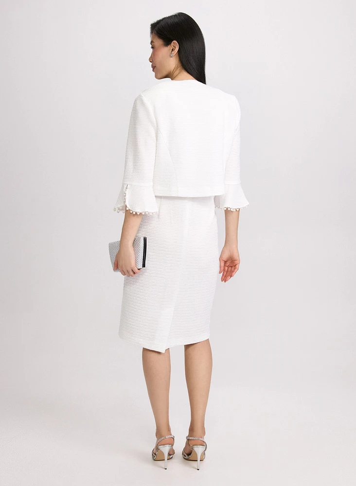 Ensemble à robe et veste texturées