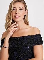 Shimmering Lace Evening Dress