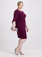 Flounce Sleeve Ruched Detail Dress