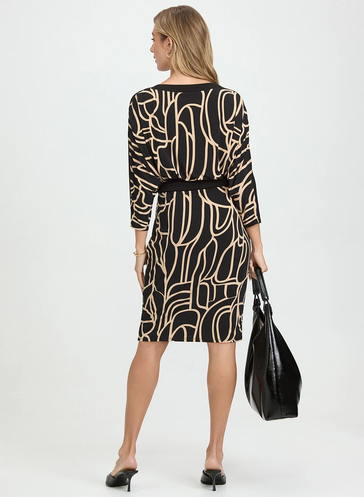 Robe en jersey à motif géométrique