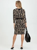 Robe en jersey à motif géométrique