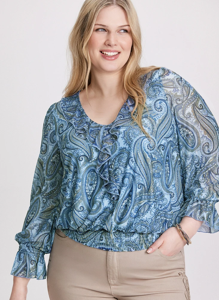 Blouse à motif paisley